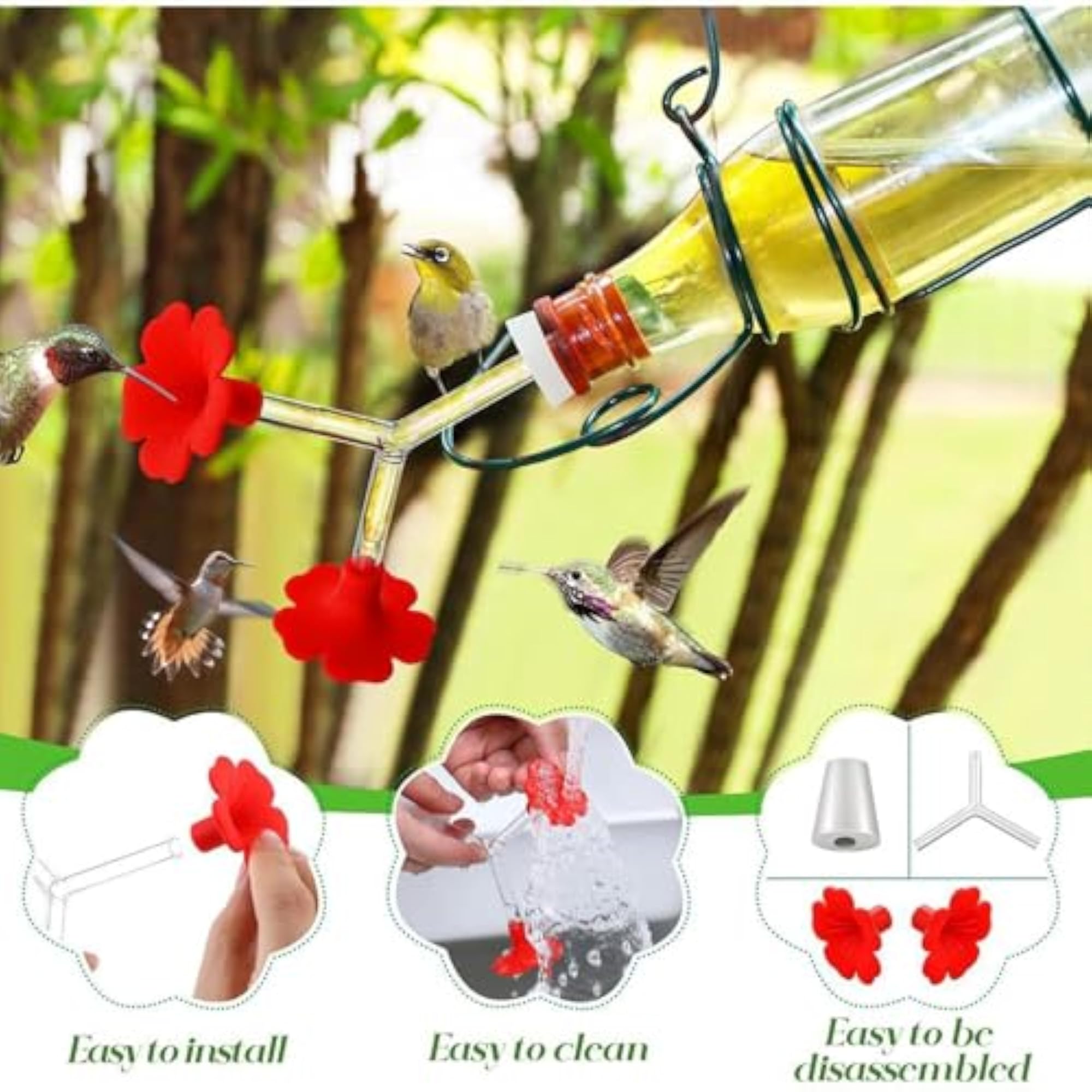 Hummingbird Feeder Tubes and Stoppers Set